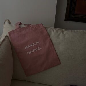 Mansur Gavriel Rose Canvas Logo Tote